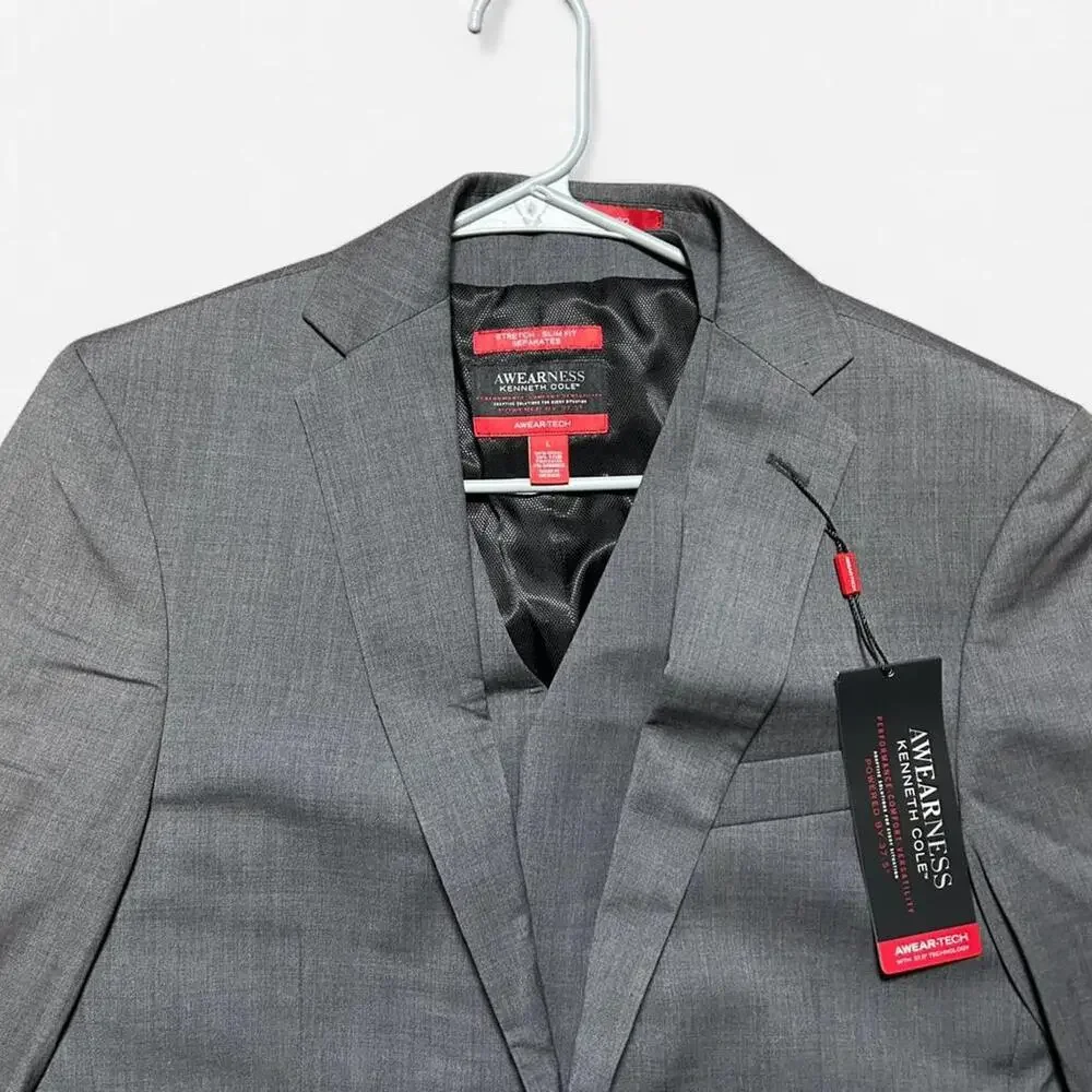 NWT Kenneth‎ Cole Awareness Blazer and Vest Grey Size 40L
